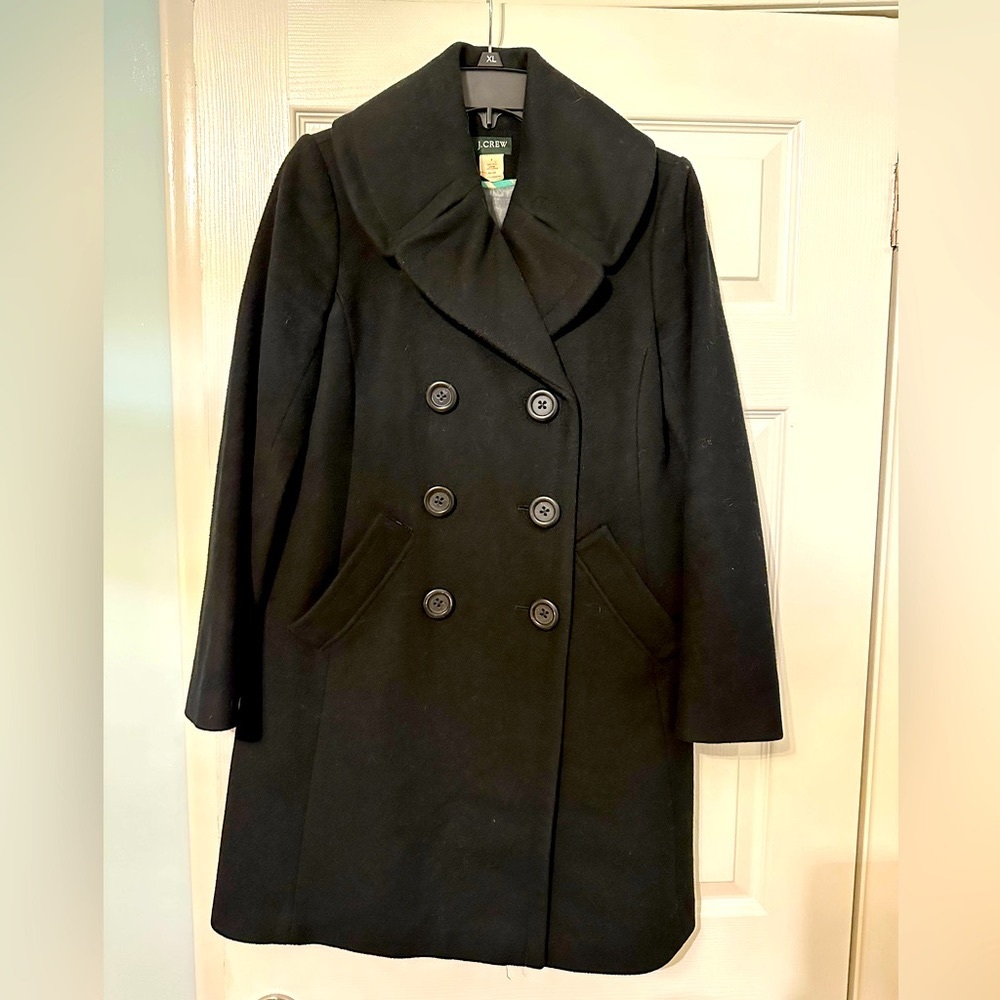 J. Cree Women’s Wool Black Pea Coat, Size 4